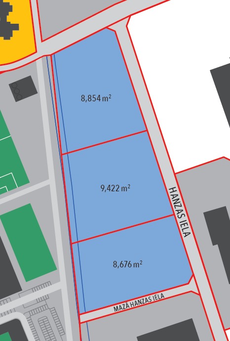 Land plot for sale, Hanzas street - Image 1