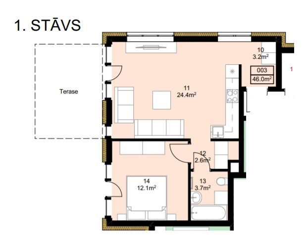 Apartment for sale, Ventspils iela street 6 - Image 1
