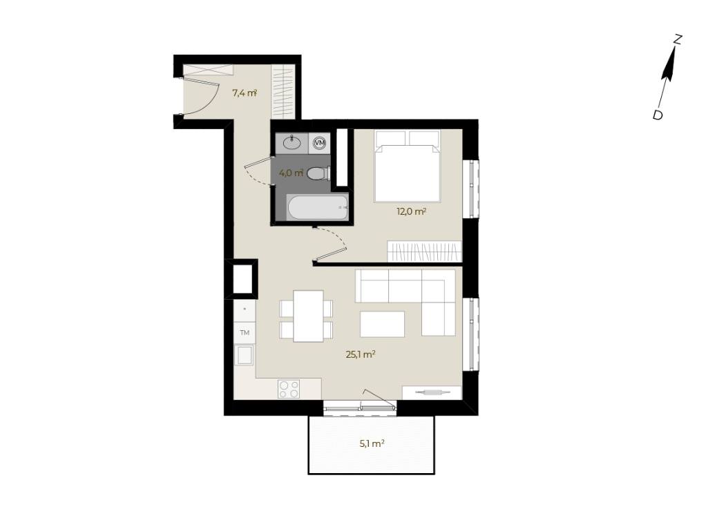 Apartment for rent, Āgenskalna street 24 - Image 1
