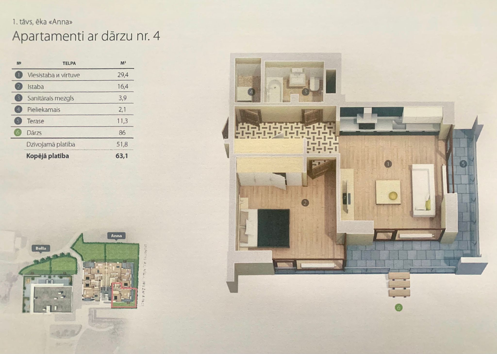 Apartment for sale, Visbijas prospekts street 45 - Image 1