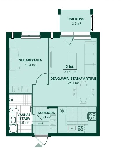 Apartment for rent, Turaidas street 6 - Image 1