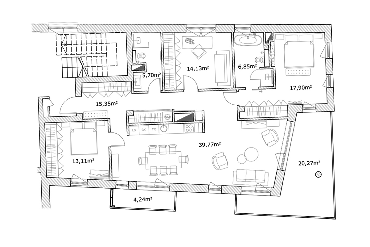 Apartment for rent, Pulkveža Brieža street 10 - Image 1