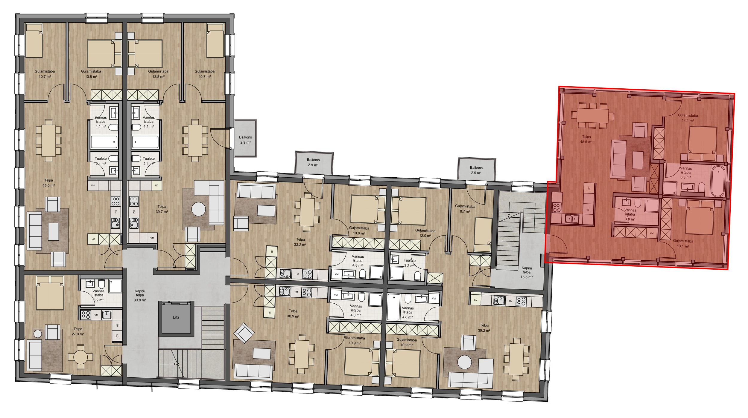 Apartment for rent, Eduarda Smiļģa street 25 - Image 1