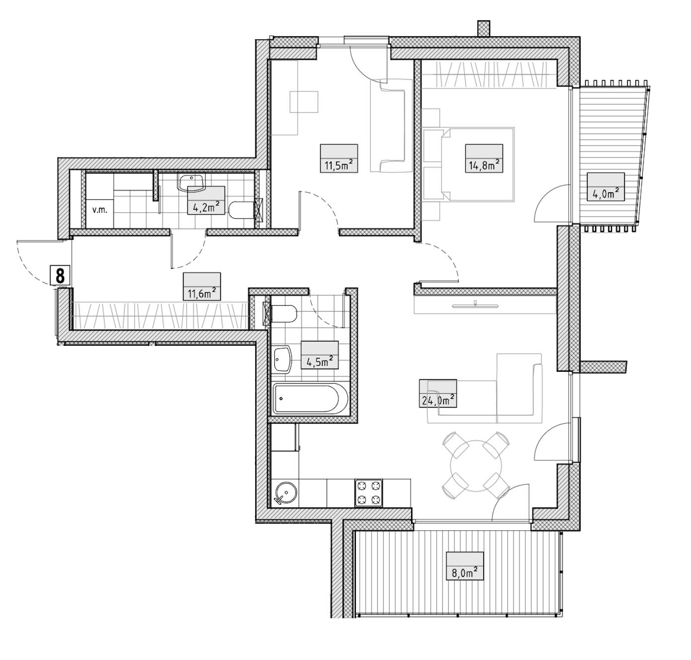 Apartment for sale, Kaukāza street 11 - Image 1