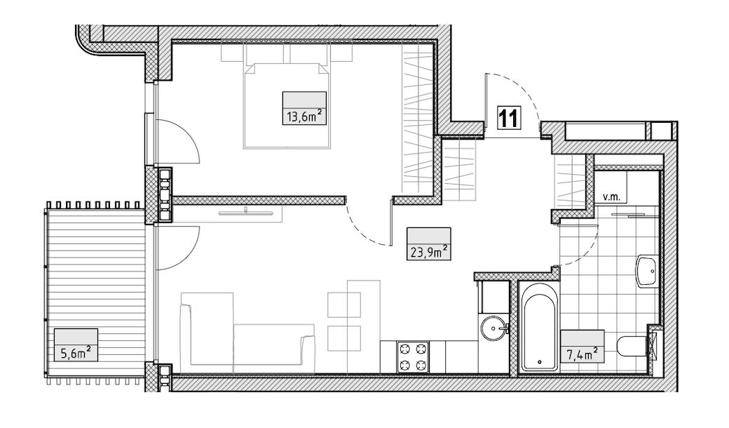 Apartment for sale, Kaukāza street 11 - Image 1