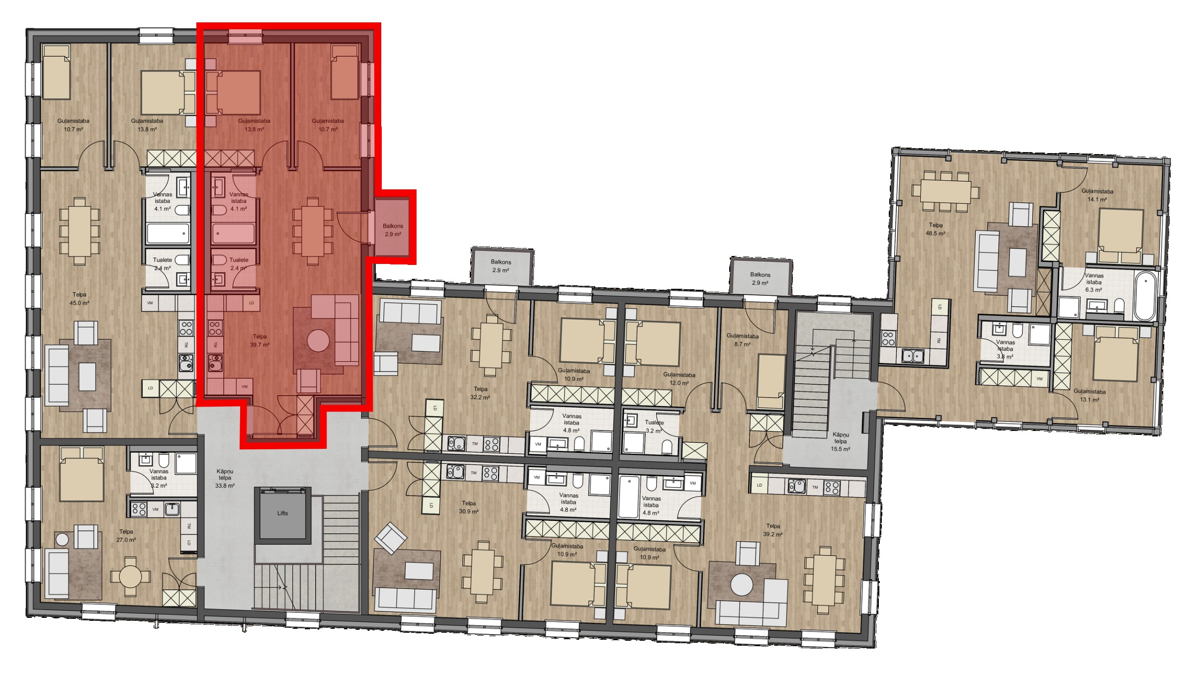 Izīrē dzīvokli, Eduarda Smiļģa iela 25 - Attēls 1