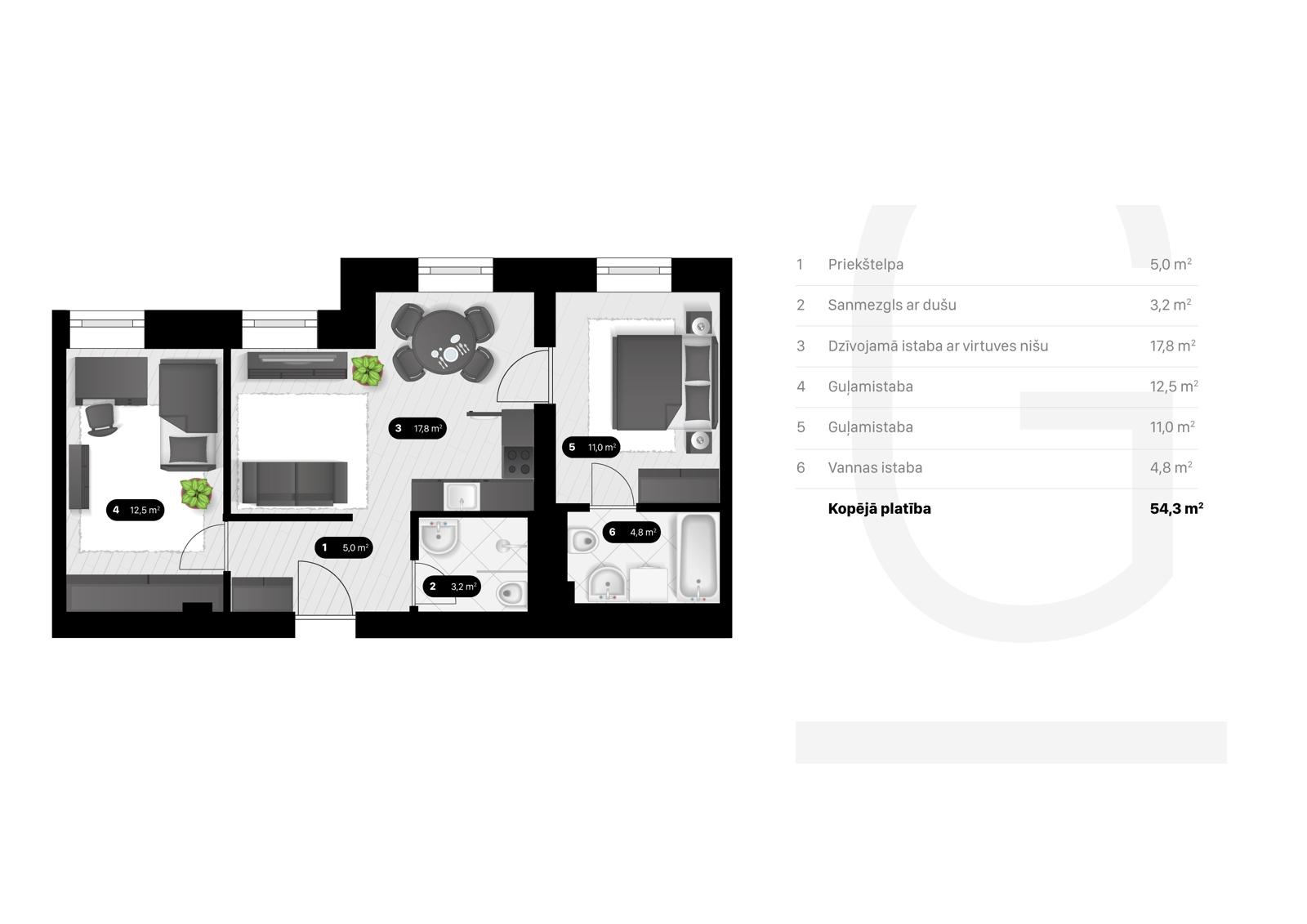 Izīrē dzīvokli, Kuldīgas iela 45B - Attēls 1