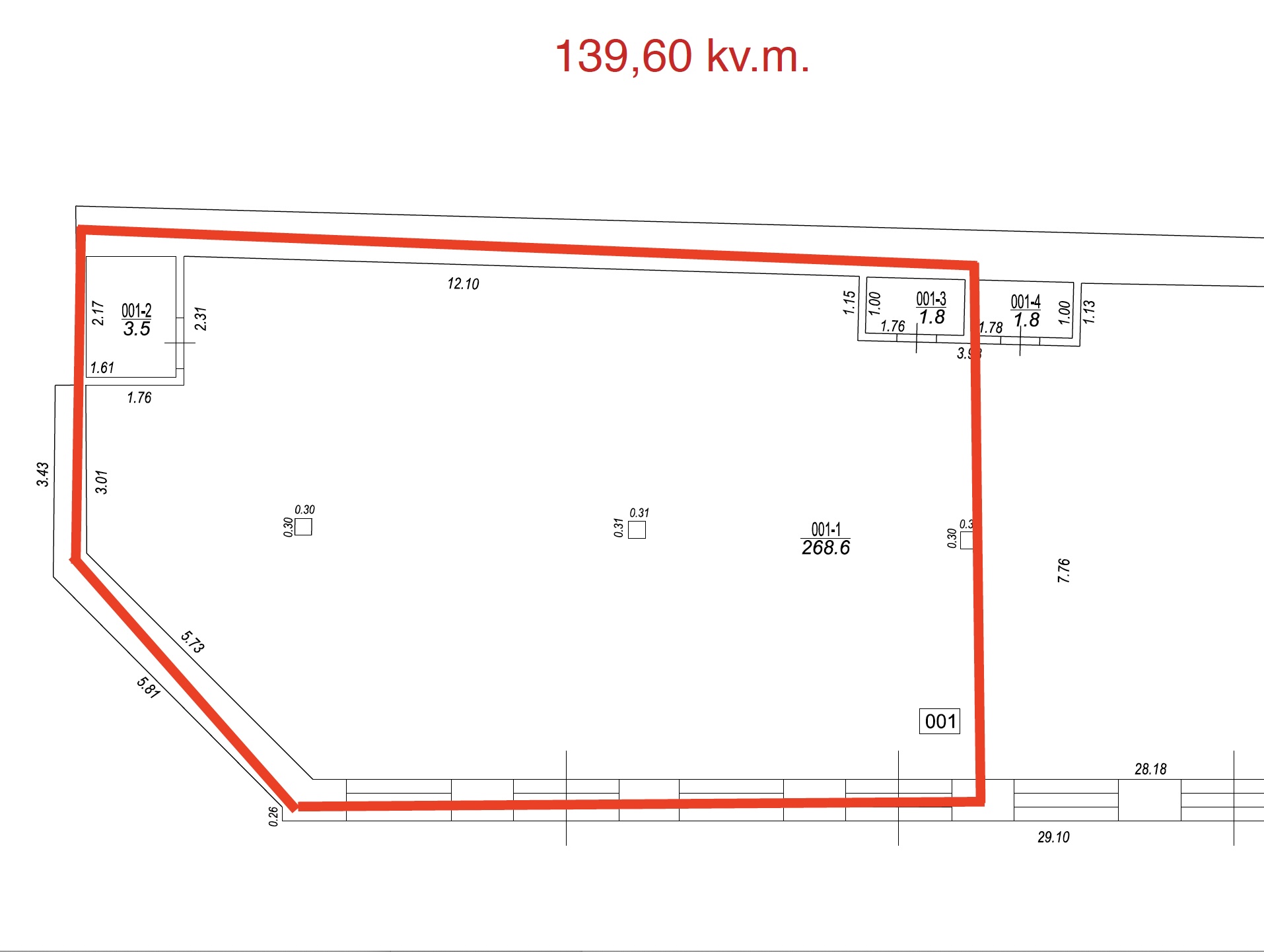 Iznomā tirdzniecības telpas, Katrīnas iela - Attēls 1