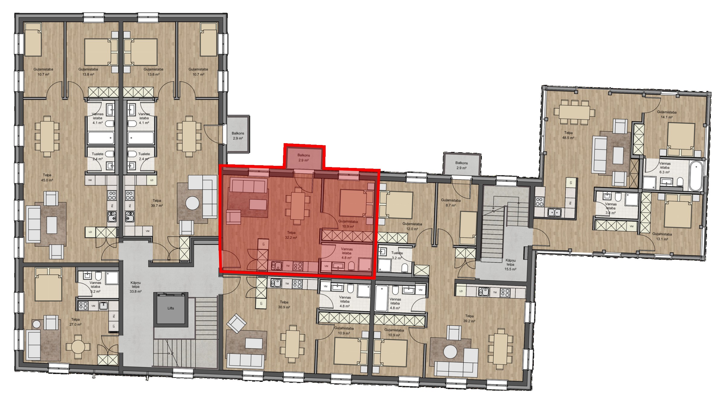 Izīrē dzīvokli, Eduarda Smiļģa iela 25 - Attēls 1