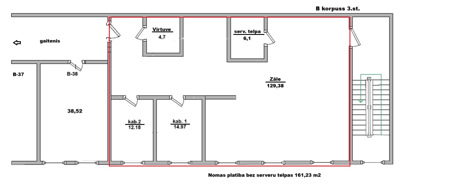 Iznomā biroju, Starta iela - Attēls 1