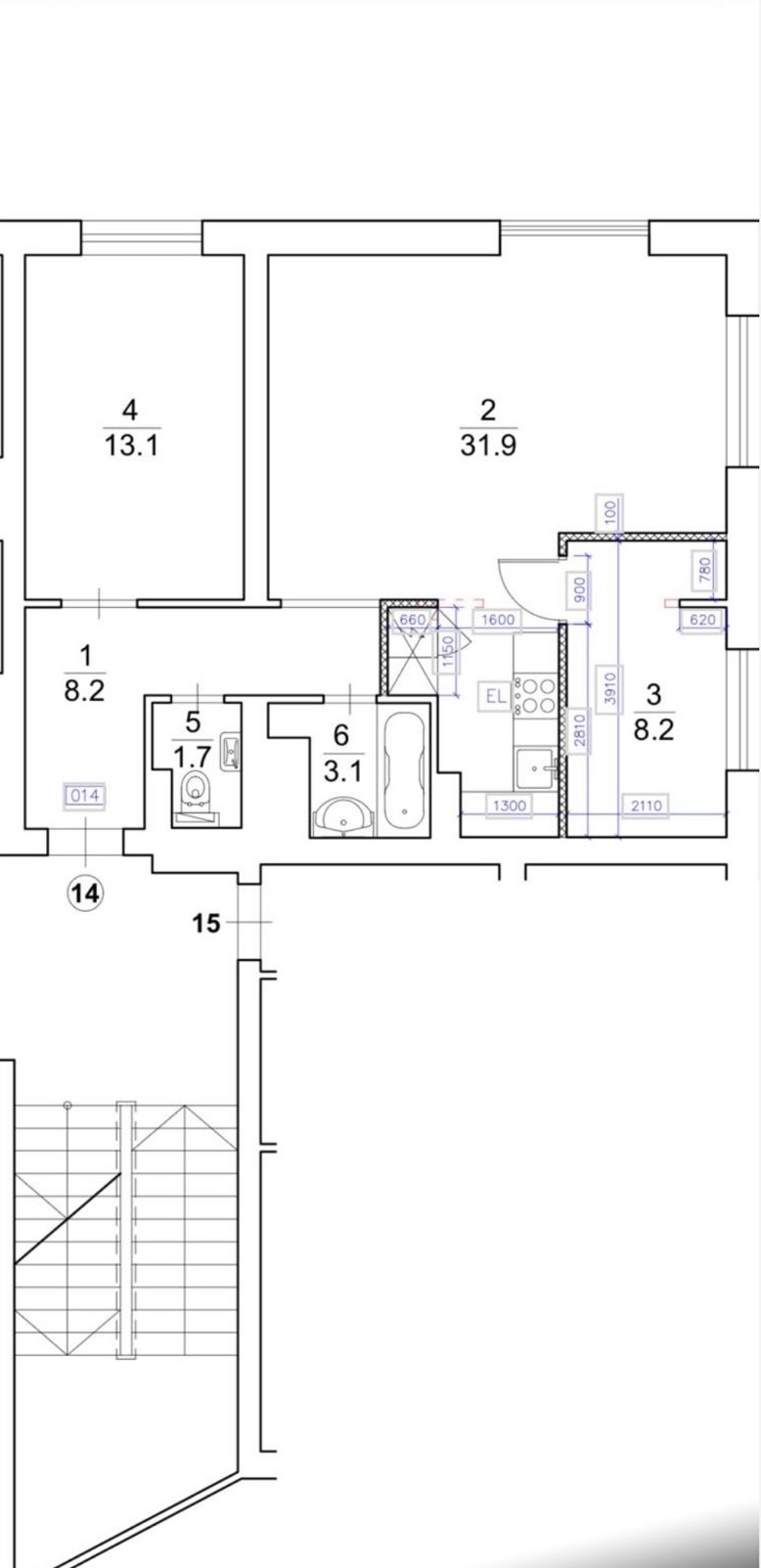 Apartment for sale, Čiekurkalna 6. šķērslīnija street 16 - Image 1