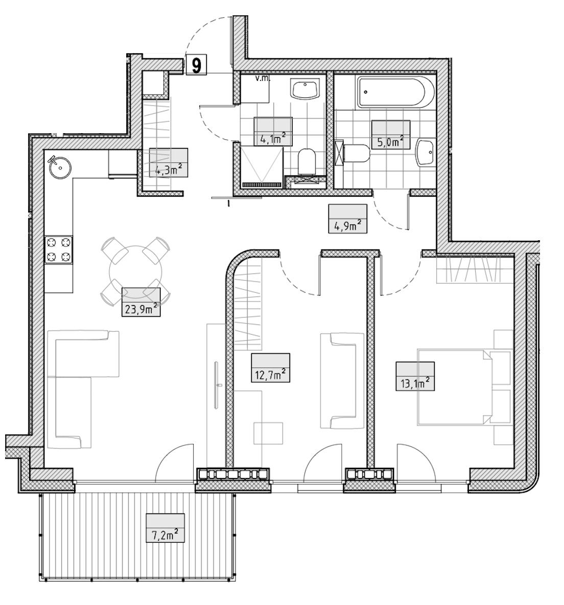 Apartment for rent, Kaukāza street 11 - Image 1