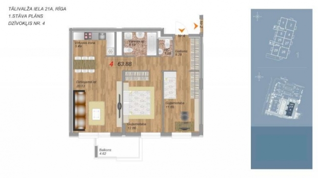 Apartment for sale, Tālivalža street 21a - Image 1