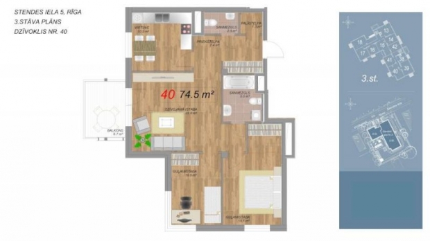 Pārdod dzīvokli, Stendes iela 5 - Attēls 1