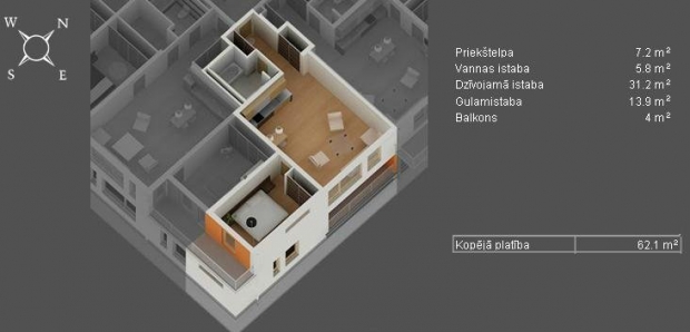 Pārdod dzīvokli, Jaunlazdu iela 14 - Attēls 1