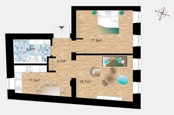 Apartment for rent, Jeruzalemes street 5 - Image 1