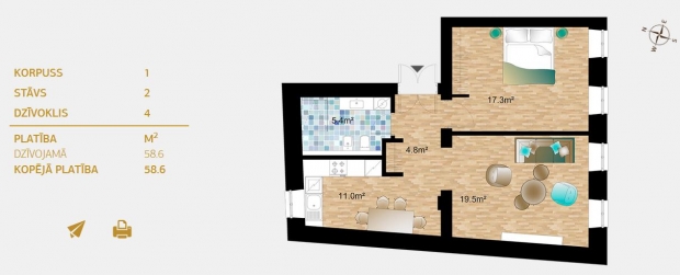 Apartment for sale, Jeruzalemes street 5 - Image 1