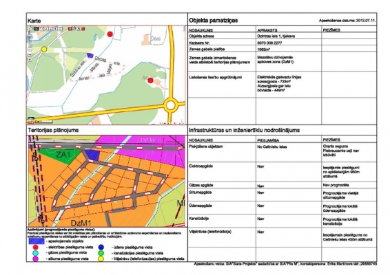 Land plot for sale, Dainas street - Image 1