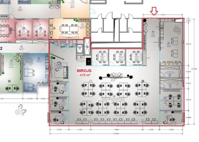 Объявление. Birojs Ziepniekkalnā, jaunā biroju ēkā.   Platība izvietota ēkas 3. stāvā.   Telpu apdare un Цена: 3943 EUR/мес. Foto #6