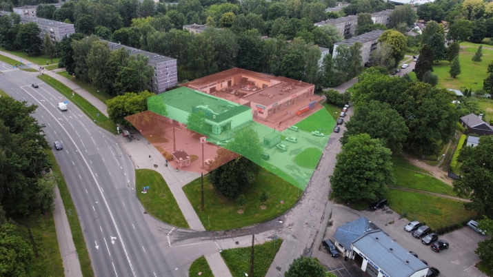 Sludinājumi. Investīciju objekts- tirdzniecības centrs Iļģuciemā. Īpašums iznomāts.  + 2 ēku platība 2497 m2. + Cena: 1.93e+06 EUR Foto #1