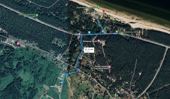 Sludinājumi. Zeme Klapkalnciemā - vienģimenes dzīvojamo māju apbūve. Līdz jūrai ~1 km.  Ir tehniskie noteikumi Cena: 26154 EUR Foto #6