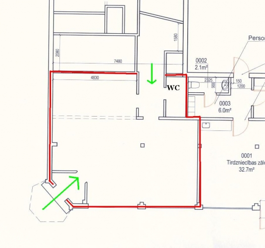 Объявление. Сдается коммерческое помещение с отдельным входом с угла улиц Турайдас и Кемеру в историческом Цена: 600 EUR/мес. Foto #9