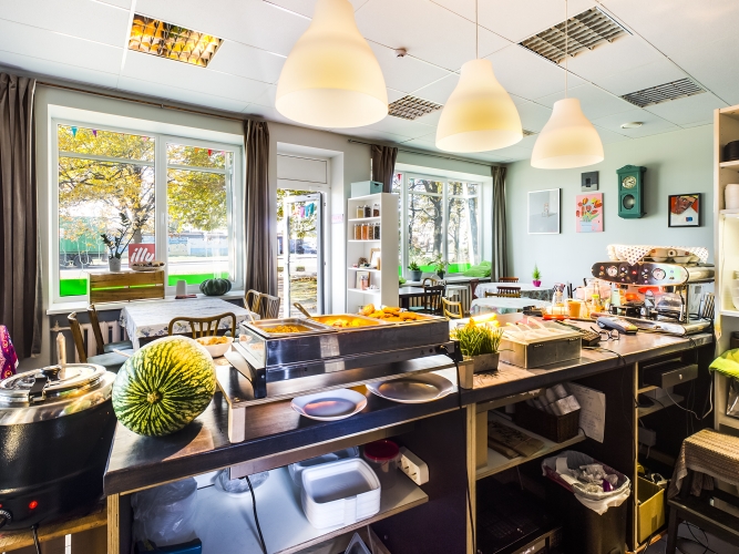 Объявление. Помещение кафе на улице Экспорта.  + 1 этаж с входом с фасада и витринами. + Вентиляция. + Прихожая Цена: 90000 EUR Foto #9