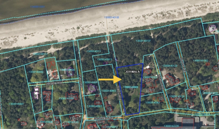 Sludinājumi. Zeme pie jūras Mellužos. Visas pilsētas komunikācijas (gāze, elektrība, ūdens).  Pēc Jūrmalas Cena: 730000 EUR Foto #1