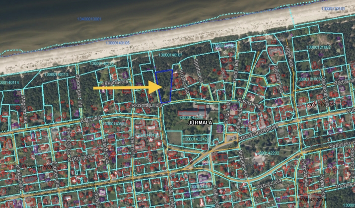 Sludinājumi. Zeme pie jūras Mellužos. Visas pilsētas komunikācijas (gāze, elektrība, ūdens).  Pēc Jūrmalas Cena: 730000 EUR Foto #2