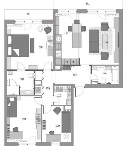 Sludinājumi. Tiek pārdots 4 istabu dzīvoklis ar divām autostāvvietām slēgtā pagalmā (ir iekļautas cenā).  3 Cena: 260000 EUR Foto #5