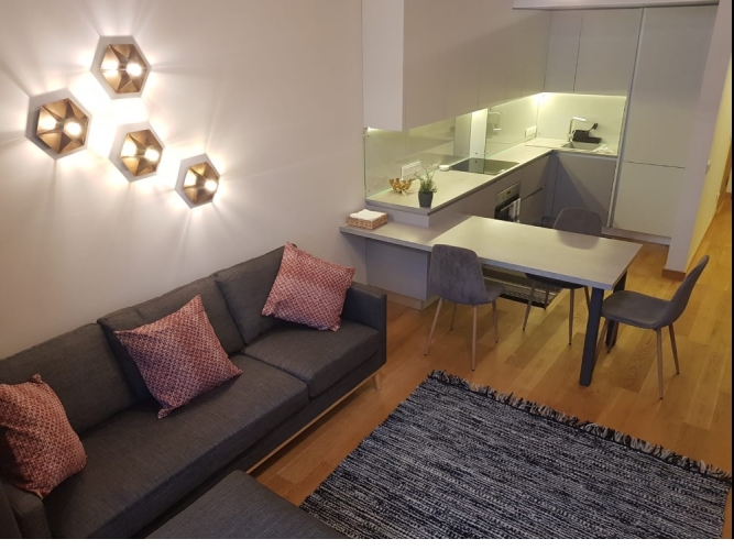 Sludinājumi. Tiek izīrēts  dzīvoklis jaunājā projektā \'Promenāde\' ar skatu uz Daugavu. Dzīvoklis pilnībā Cena: 650 EUR/mēn Foto #5