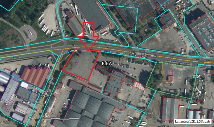 Sludinājumi. Iežogots, apsargāts laukums ar cietu segumu Uriekstes ielas malā.  + 5202 kvm liels laukums ar Cena: 7500 EUR/mēn Foto #2