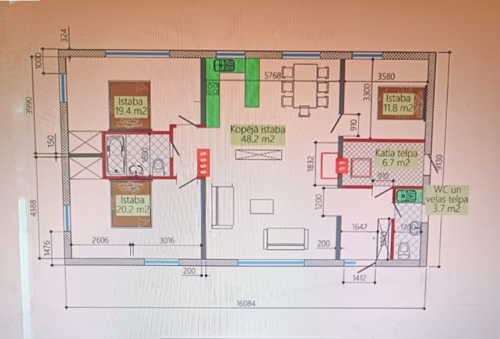 Sludinājumi. Pārdod nepabeigtu vienstāvu privātmāju Jelgavā.  Pārdošanā nepabeigta vienstāvu privātmāja mierīgā Cena: 115000 EUR Foto #4