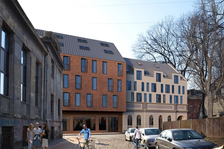 Объявление. Pilnībā saskaņots īres nama jaunbūves būvprojekts.  + Sagatavots būvlaukums + rets tehniskais Цена: 1.6e+06 EUR Foto #2