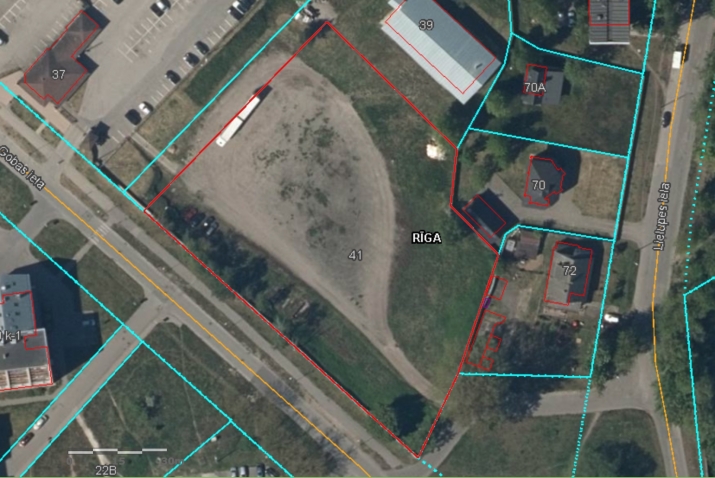 Sludinājumi. Zemes gabals - Dzīvojamās apbūves teritorija (Dz). Iežogota teritorija 7378m2 ar savu iebrauktuvi Cena: 150000 EUR Foto #2