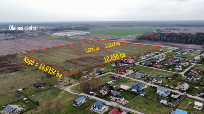 Sludinājumi. Piedāvājumā 1,8381 hektāru privātapbūves zeme Olaines novada ciematā - Grēnēs!  Zemesgabalas Cena: 85472 EUR Foto #2