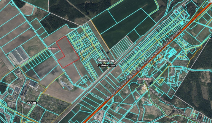 Sludinājumi. Piedāvājumā 1,8381 hektāru privātapbūves zeme Olaines novada ciematā - Grēnēs!  Zemesgabalas Cena: 85472 EUR Foto #8