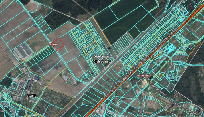 Sludinājumi. Piedāvājumā 1,8381 hektāru privātapbūves zeme Olaines novada ciematā - Grēnēs!  Zemesgabalas Cena: 85472 EUR Foto #9