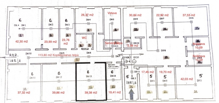 Объявление. Аренда офисных помещений в комплексе помещений Дзинтарс. Помещения обеспечены круглосуточной Цена: 158 EUR/мес. Foto #7