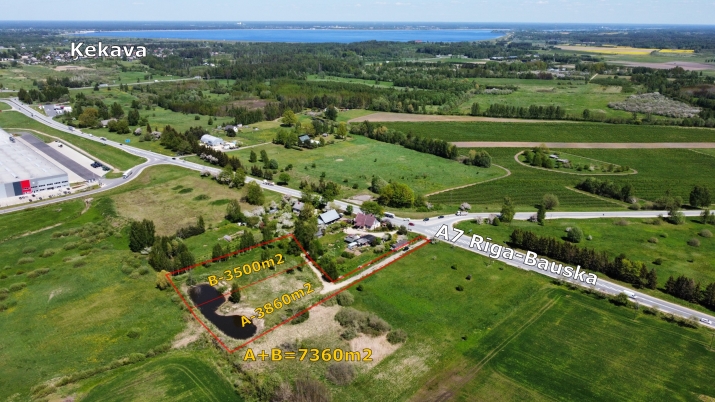 Sludinājumi. Tiek piedāvāts komerciālās apbūves zemesgabals Lielvāržos!  Zemesgabals ar kopējo platību 7360m2, Cena: 70000 EUR Foto #1