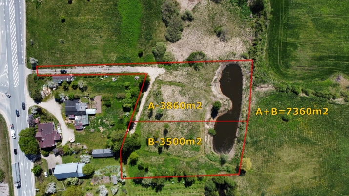 Sludinājumi. Tiek piedāvāts komerciālās apbūves zemesgabals Lielvāržos!  Zemesgabals ar kopējo platību 7360m2, Cena: 70000 EUR Foto #2