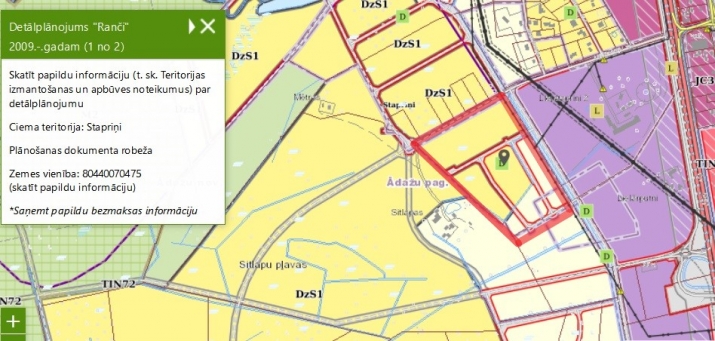 Sludinājumi. Pārdod zemes gabalu Ādažos netālu no VIA Baltic, Tallinas šosejas (A1), 9,58 ha platībā. Attālums Cena: 400000 EUR Foto #3