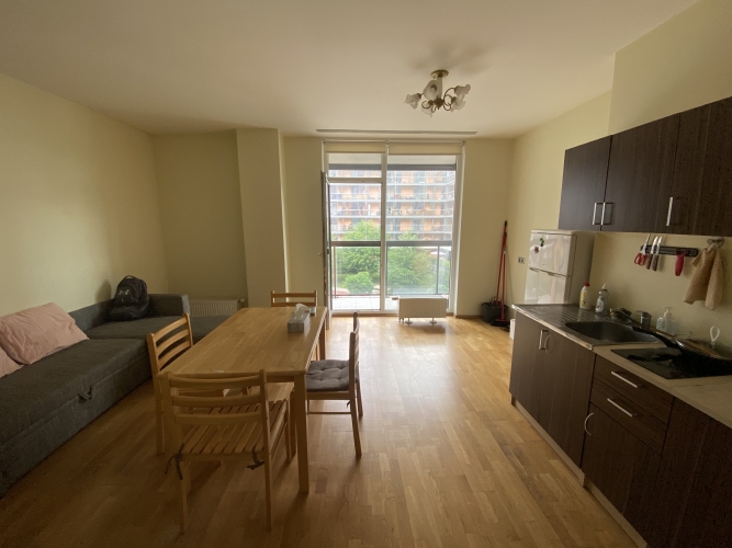 Объявление. Four-room apartment in Jaunā Teika.  Layout: a living room (relatively small) combined with the Цена: 850 EUR/мес. Foto #4