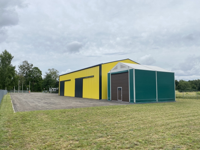 Sludinājumi. Noliktavas, ražošanas telpas Rumbula. Ēkas jaunas, tikko nodotas ekspluatācijā.  + Angārs 244m2 Cena: 4000 EUR/mēn Foto #2