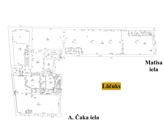 Sludinājumi. Telpas komercdarbībai ar kopējo platību 648 kv. m. Rīgas centrā Čaka ielā 72.   + Ērts plānojums. Cena: 280000 EUR Foto #8