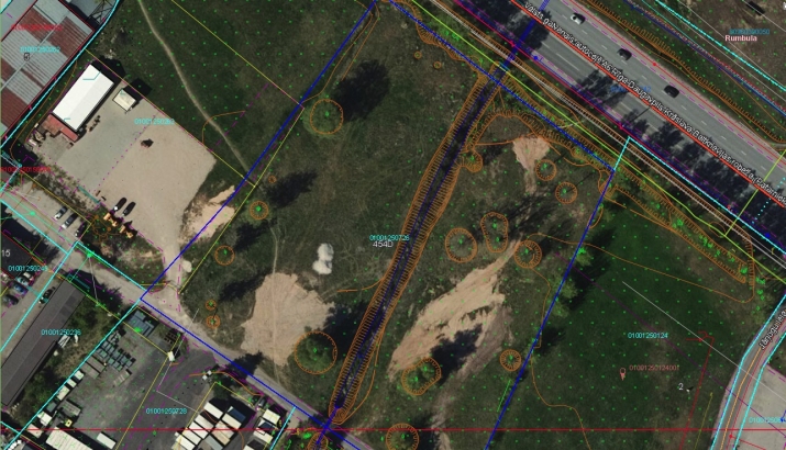 Sludinājumi. Zemes gabals Rumbulā - Latgales ielas malā.  Apbūve stāvu skaits: līdz 6; Apbūves intensitāte: līdz Cena: 872430 EUR Foto #7