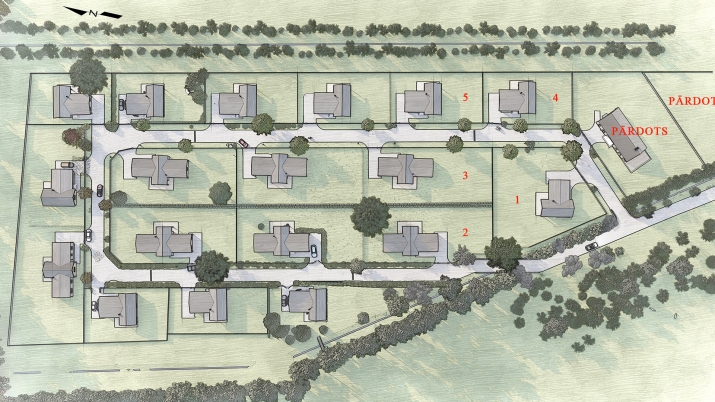 Sludinājumi. Gleznainā vietā tiek piedāvāti zemes gabali Ataros. 5 minūšu attālumā no Ādažu centra. Blakus Cena: 52000 EUR Foto #4