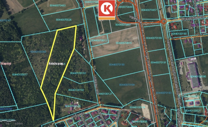Sludinājumi. Zemes gabals Ādažu novadā \'Stapriņos\'.  Zemes gabala platība- 43600 m2; Teritorijas izmantošana- Cena: 218000 EUR Foto #2