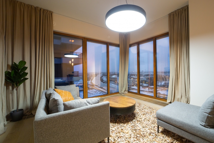 Sludinājumi. Dzīvoklis, kuru Jūs nevēlaties pamest!  Moderns trīsistabu dzīvoklis pārdošana Filozofu Rezidencē.  Cena: 364000 EUR Foto #1