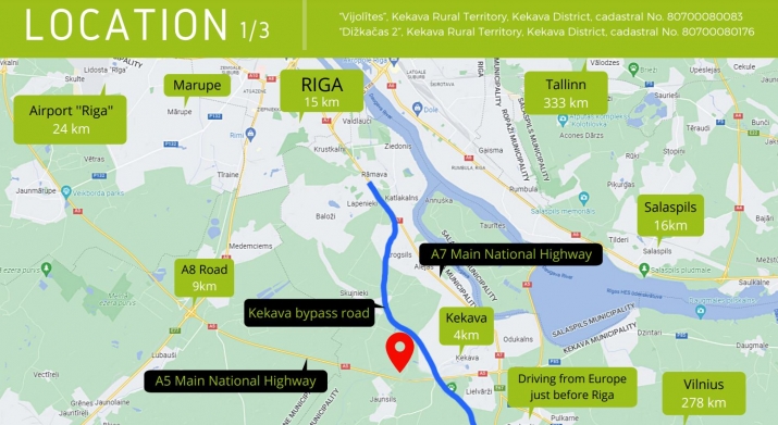Sludinājumi. Komercapbūves zeme Ķekavā ar kopējo platību 9,1 hektāri!  Īpašums atrodās rūpnieciskās teritorijas Cena: 950000 EUR Foto #2